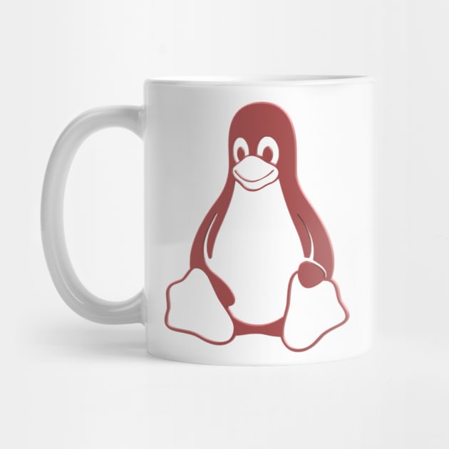 Linux 3D Tux - Red by MacJoris